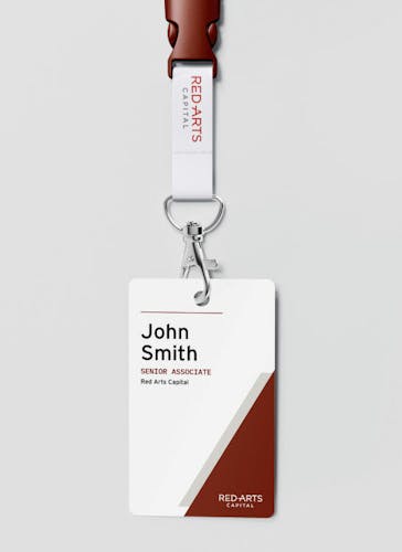 Red arts name tag